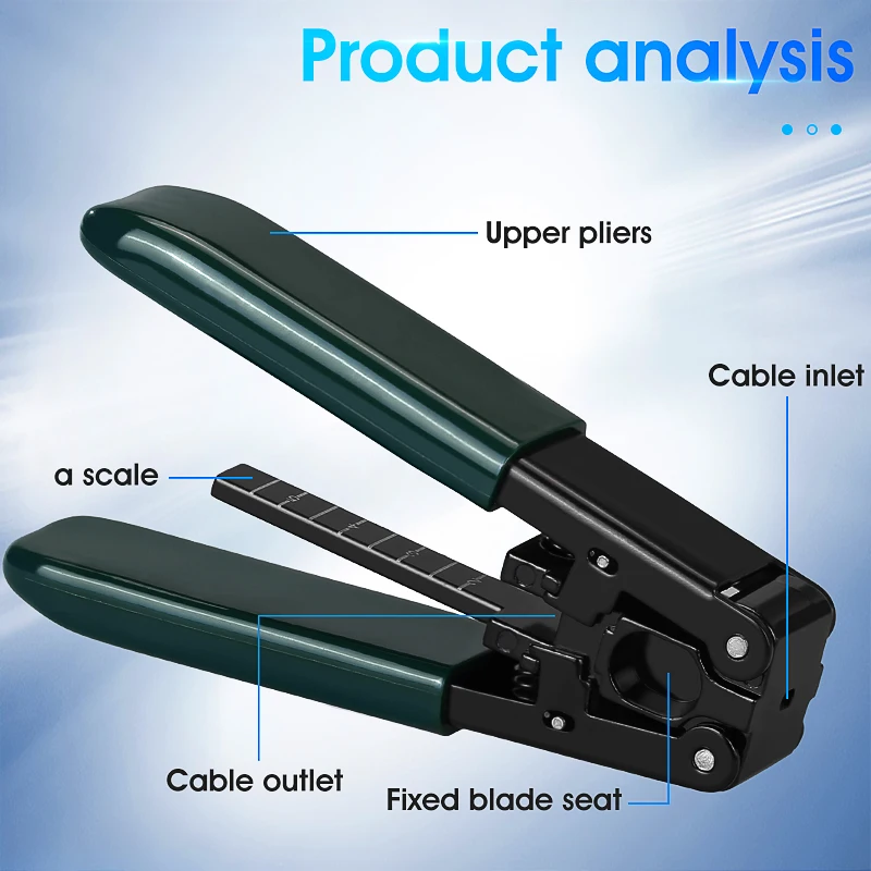 Fiber Optic Tool Kit Three-port Optical Fiber Stripper Wire Strippers Fiber Stripping Pliers Leather Wire Stripper FTTH Tools