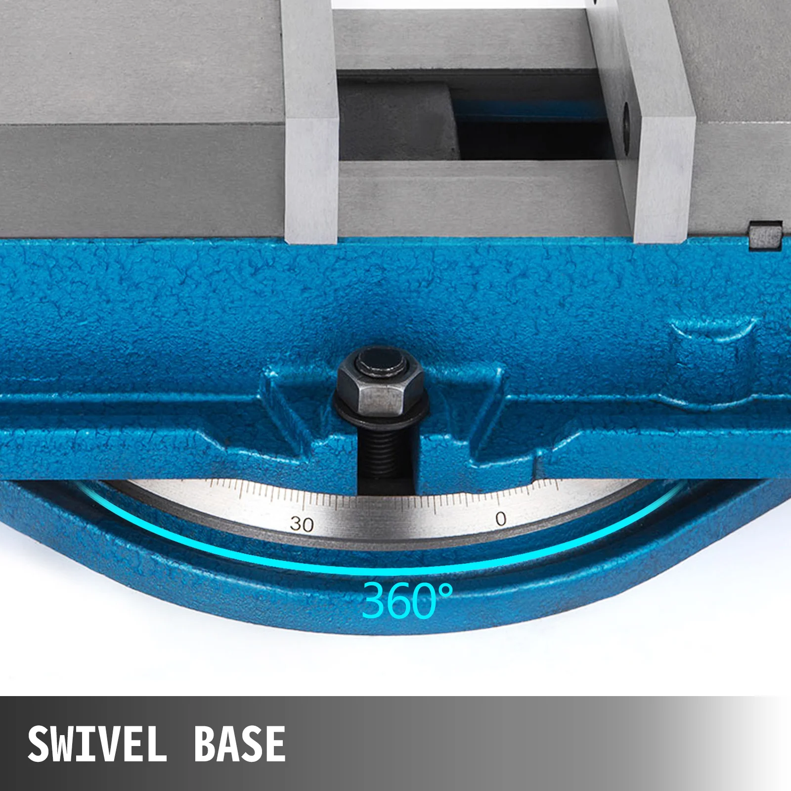 SucceBuy 3 Inch / 5 Inch Jaw Width Heavy Duty Milling Vise Bench Clamp Vise High Precision, 360 Degree Swiveling Base CNC Vise