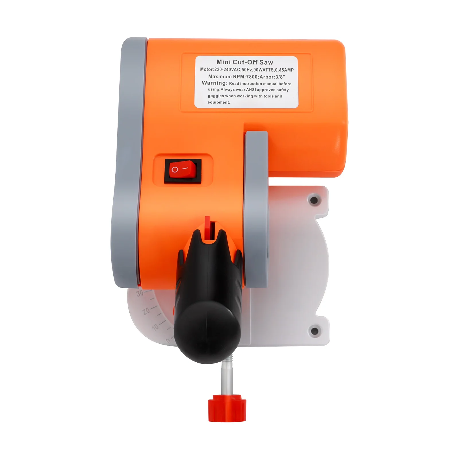 Mini Cut-off Saw 7800RPM 90W 220V/110V Electric Cutting Machine Adjustable 0-45° Angle for Wood Plastic Stone Metal DIY Craft