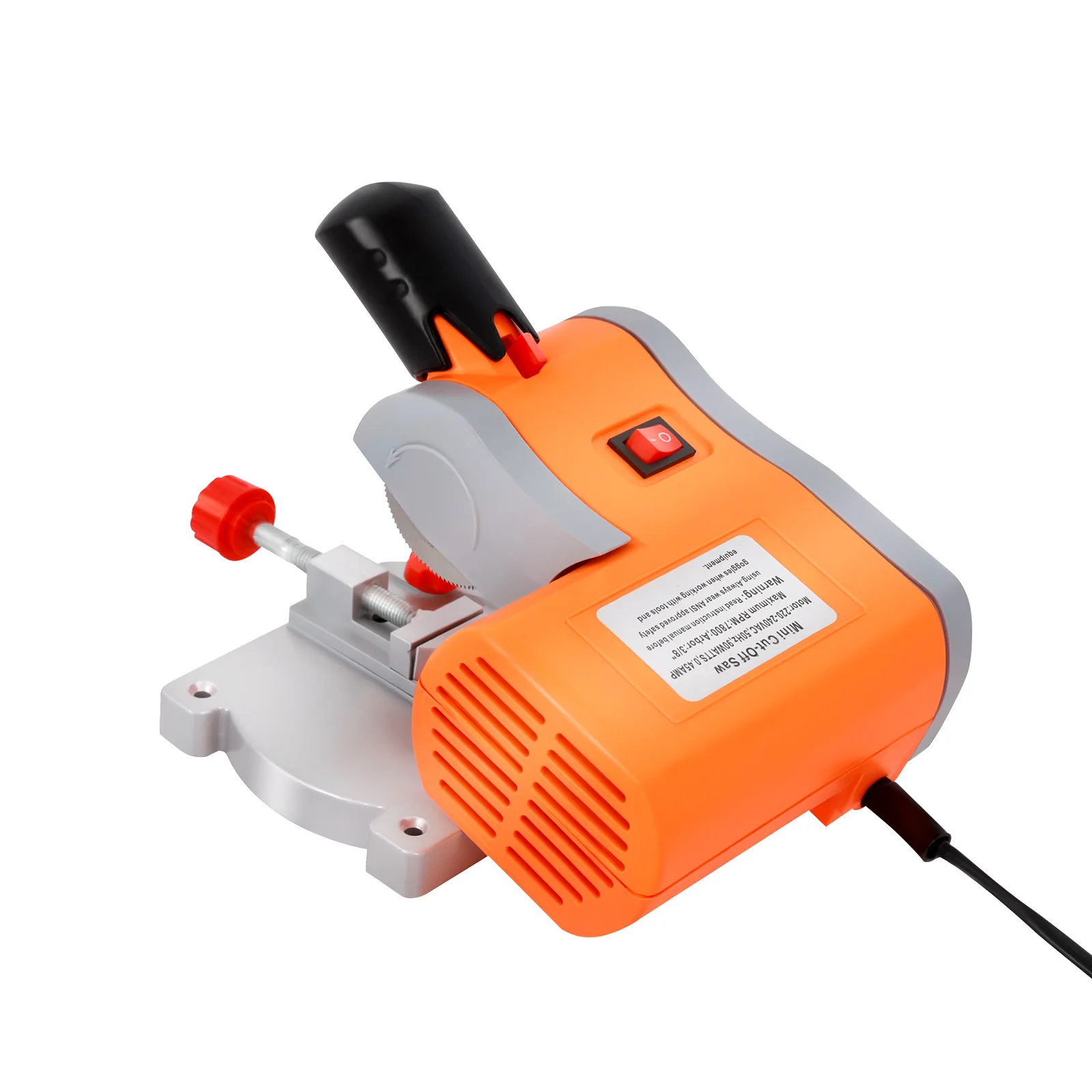 Mini Cut-off Saw 7800RPM 90W 220V/110V Electric Cutting Machine Adjustable 0-45° Angle for Wood Plastic Stone Metal DIY Craft