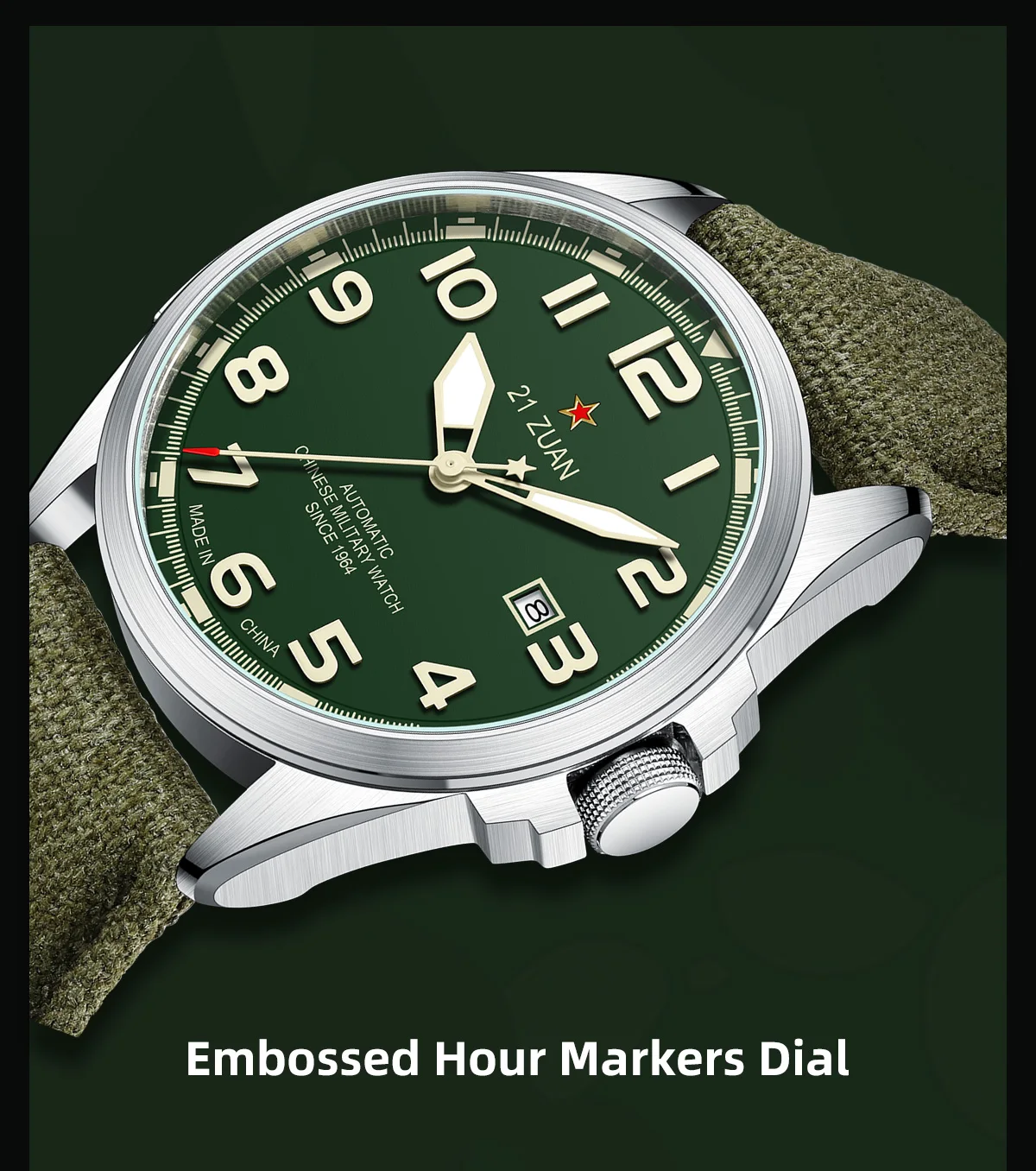 Seagull Luxury Bracelet Military Men Watch Automatic Mechanical Watches For Men Wear Resistant Leather Strap Luminous Clock D581