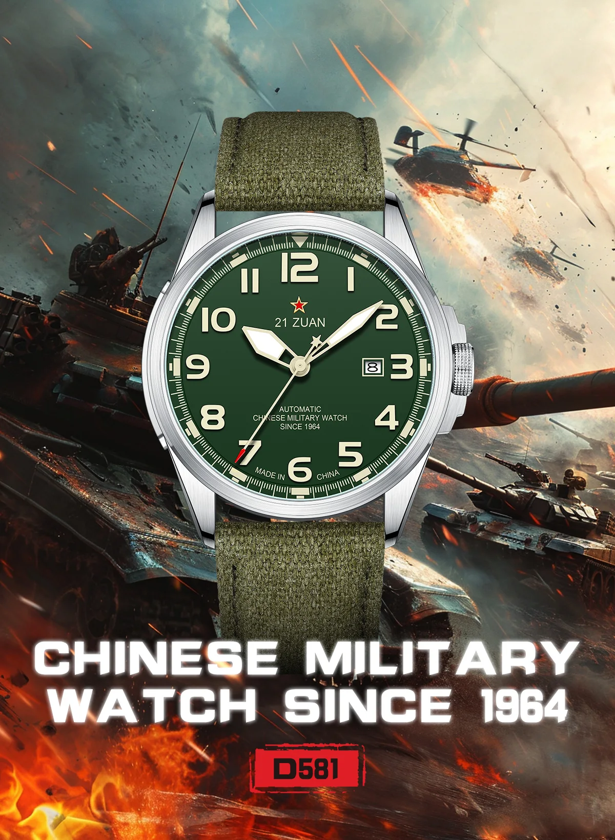 Seagull Luxury Bracelet Military Men Watch Automatic Mechanical Watches For Men Wear Resistant Leather Strap Luminous Clock D581