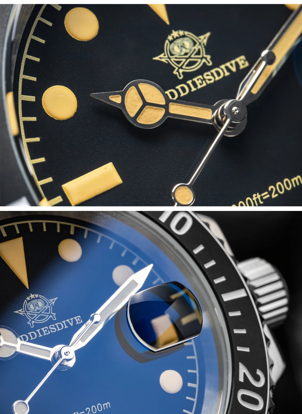 ADDIESDIVE 41mm Men's Quartz Watch 200m Diving Wristwatch C3 Retro Luminous Ceramic Bezel Stylish Men's Analog Watches AD2054