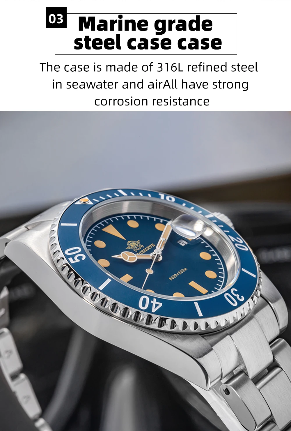 ADDIESDIVE 41mm Men's Quartz Watch 200m Diving Wristwatch C3 Retro Luminous Ceramic Bezel Stylish Men's Analog Watches AD2054