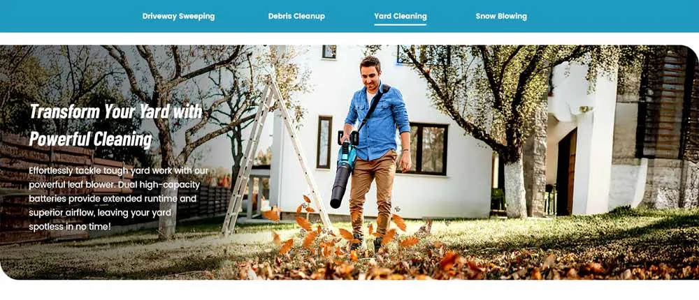 SEESII 40V Brushless Electric Turbo Blower 680CFM Cordless Snow Removal Leaf Blower 20000RPM Dual Battery Work for Lawn Care Debris Dus For Makita 18V Battery Pin