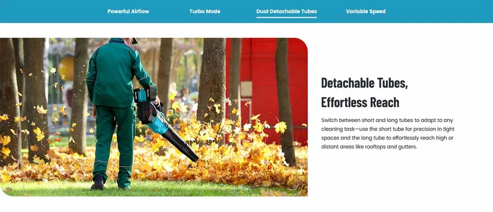 SEESII 40V Brushless Electric Turbo Blower 680CFM Cordless Snow Removal Leaf Blower 20000RPM Dual Battery Work for Lawn Care Debris Dus For Makita 18V Battery Pin