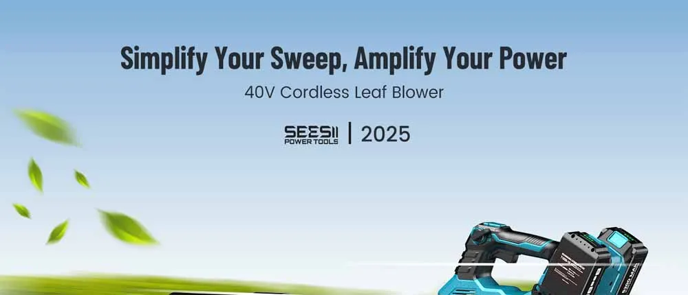 SEESII 40V Brushless Electric Turbo Blower 680CFM Cordless Snow Removal Leaf Blower 20000RPM Dual Battery Work for Lawn Care Debris Dus For Makita 18V Battery Pin