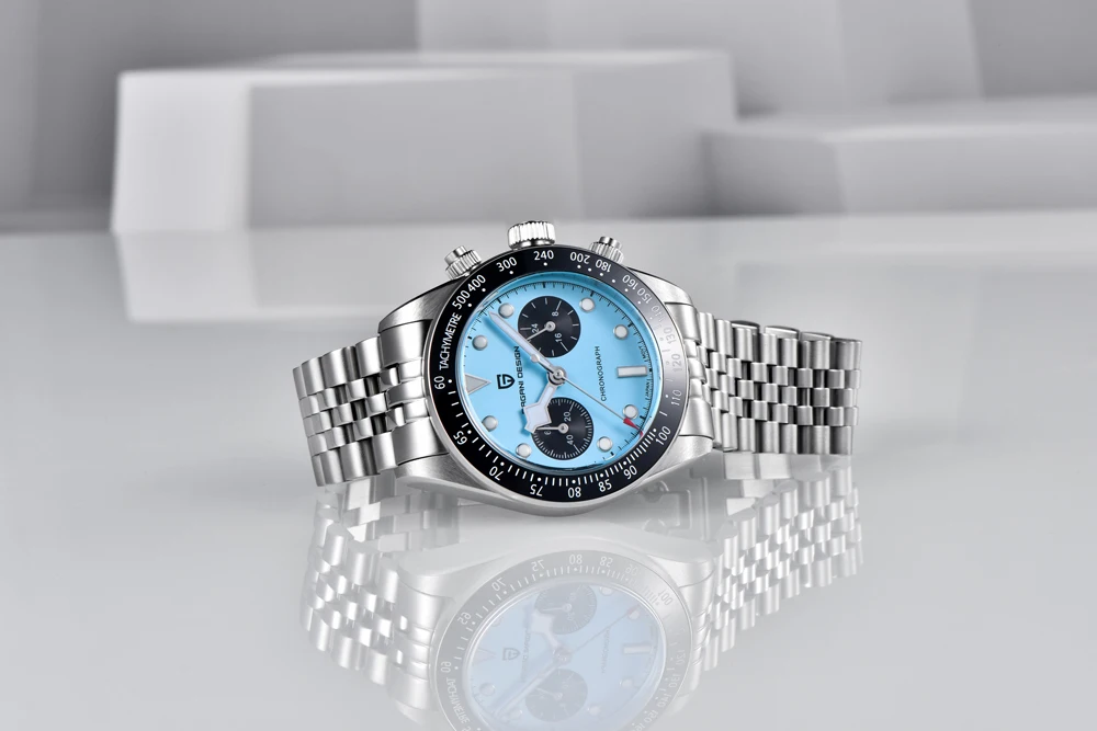 PAGANI DESIGN Men Watches New Pink BB Panda Dial Chronograph Fashion Luxury Quartz Watch For Men VK64 Movt Waterproof Watch 2026