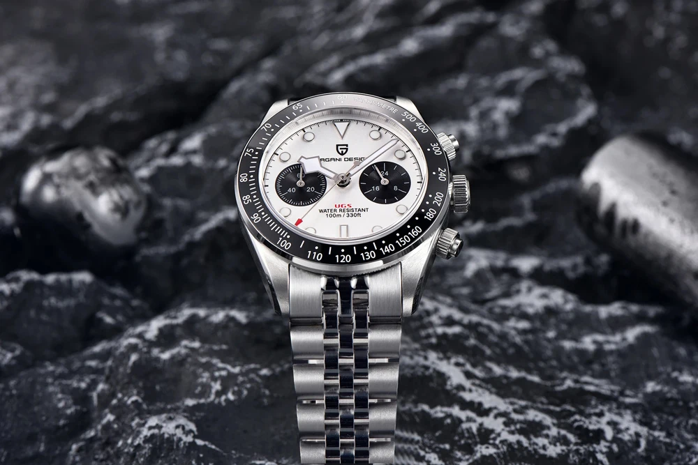 PAGANI DESIGN Men Watches New Pink BB Panda Dial Chronograph Fashion Luxury Quartz Watch For Men VK64 Movt Waterproof Watch 2026