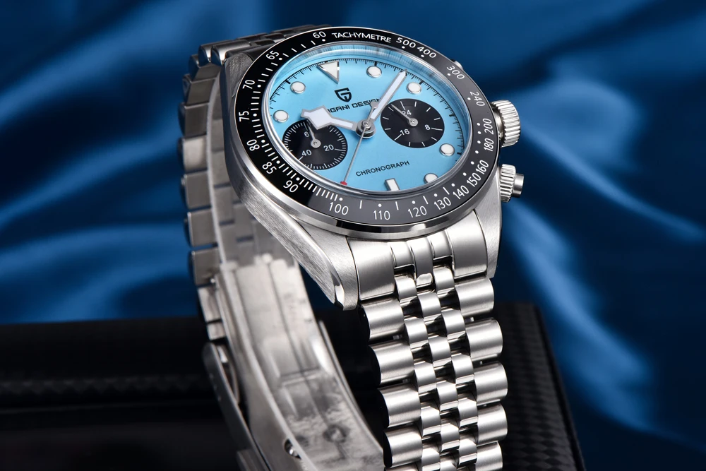 PAGANI DESIGN Men Watches New Pink BB Panda Dial Chronograph Fashion Luxury Quartz Watch For Men VK64 Movt Waterproof Watch 2026
