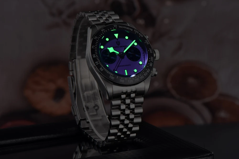 PAGANI DESIGN Men Watches New Pink BB Panda Dial Chronograph Fashion Luxury Quartz Watch For Men VK64 Movt Waterproof Watch 2026