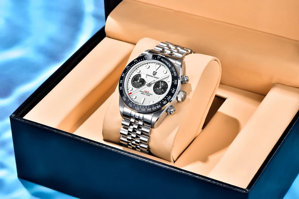 PAGANI DESIGN Men Watches New Pink BB Panda Dial Chronograph Fashion Luxury Quartz Watch For Men VK64 Movt Waterproof Watch 2026