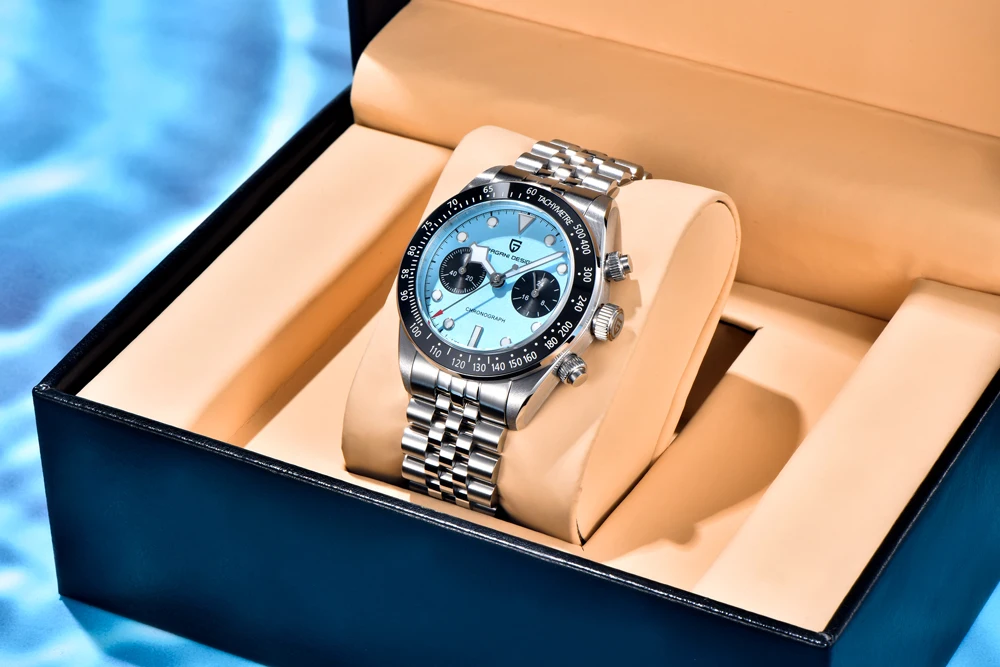 PAGANI DESIGN Men Watches New Pink BB Panda Dial Chronograph Fashion Luxury Quartz Watch For Men VK64 Movt Waterproof Watch 2026
