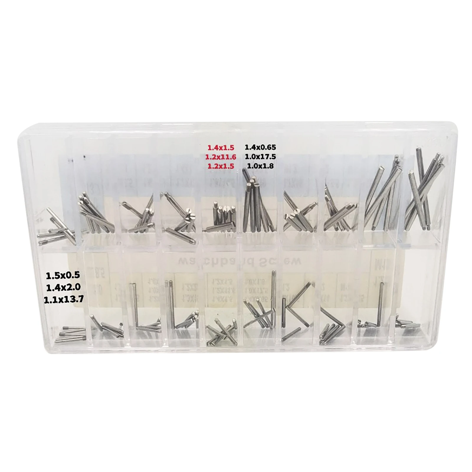 100pcs/set Screws Rod For Rolex Watch Band Strap Stainless Steel Screw Pin Watch Repair Tools Watch Parts Tools Kit Accessories