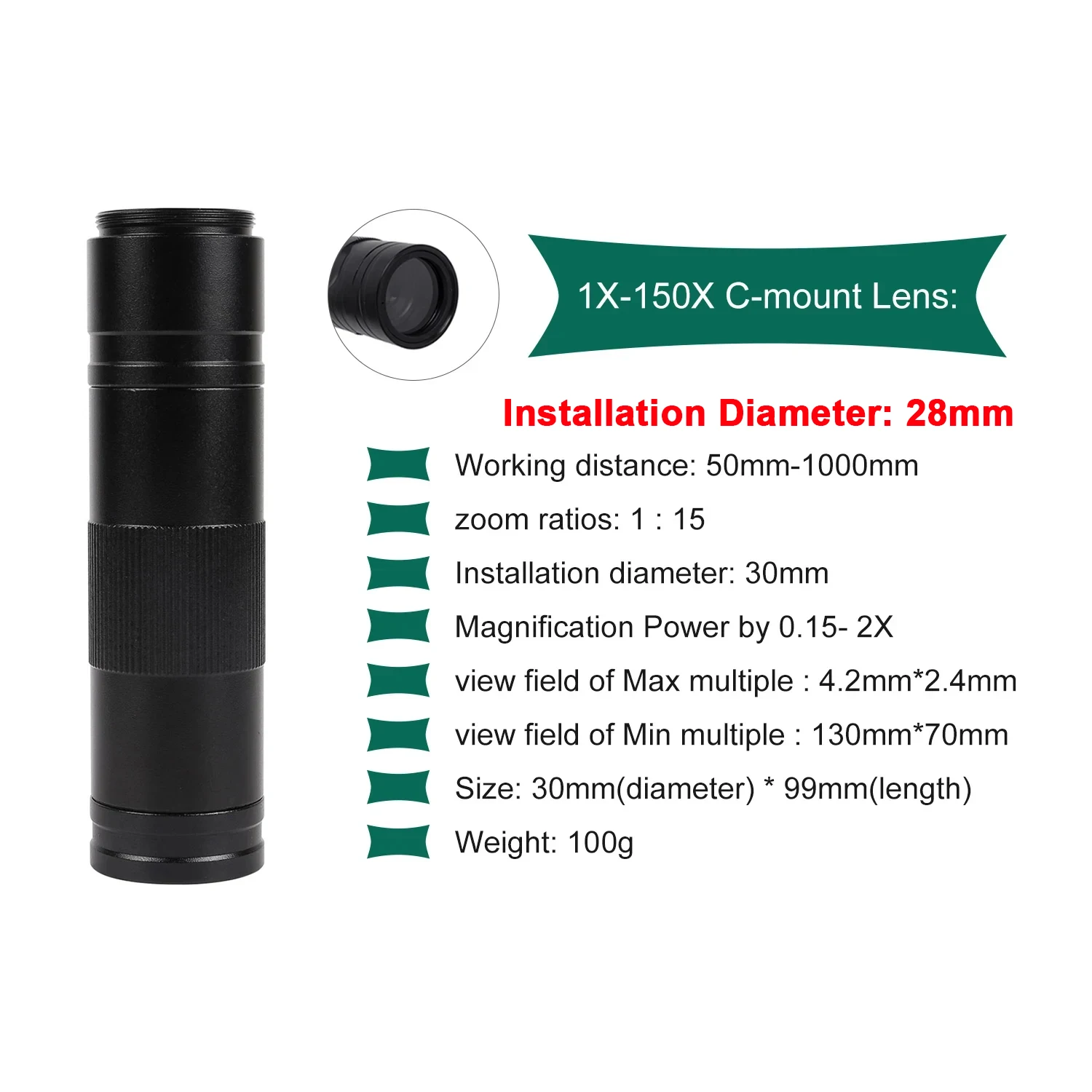 YIZHAN 4K UHD Electron Digital Microscope IMX678 HDMI Type-C Welding Video Camera 150X Zoom Lens Metal Bracket Remote Control