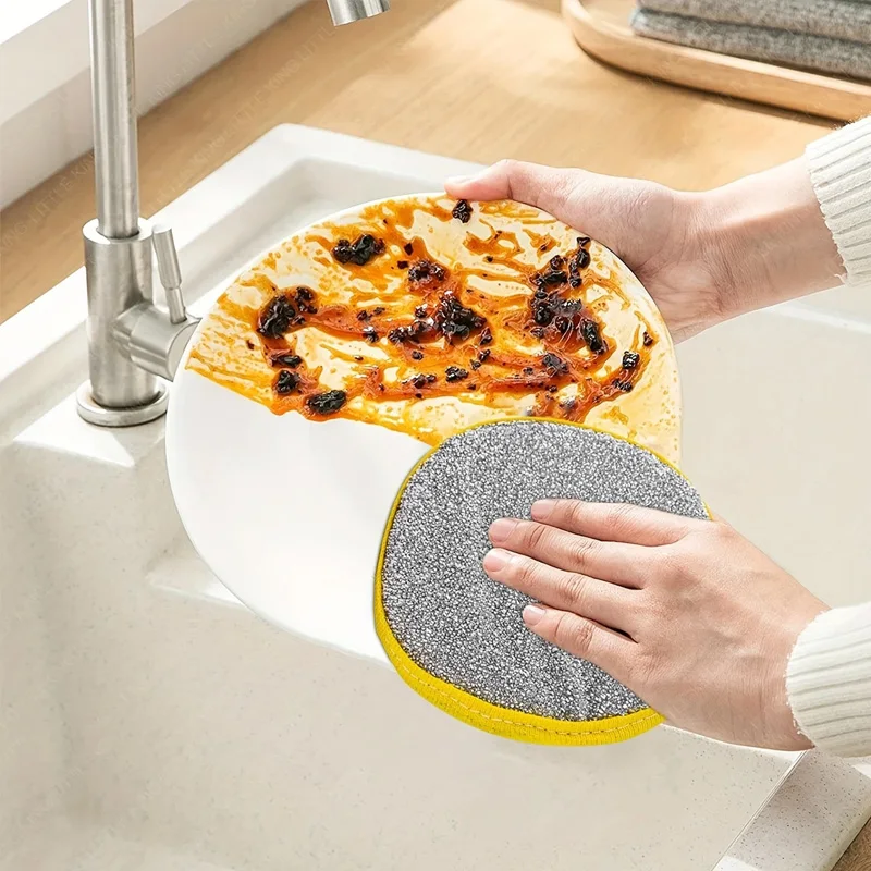 10pcs Dual-Sided Kitchen Sponge Scrubber, Cleaning Tool for Pans & Dishes