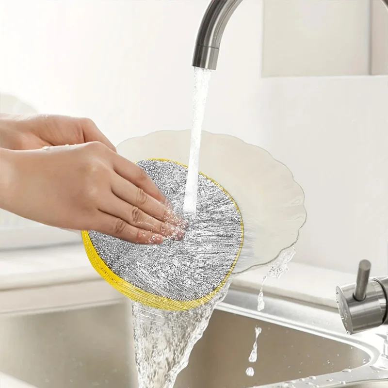10pcs Dual-Sided Kitchen Sponge Scrubber, Cleaning Tool for Pans & Dishes