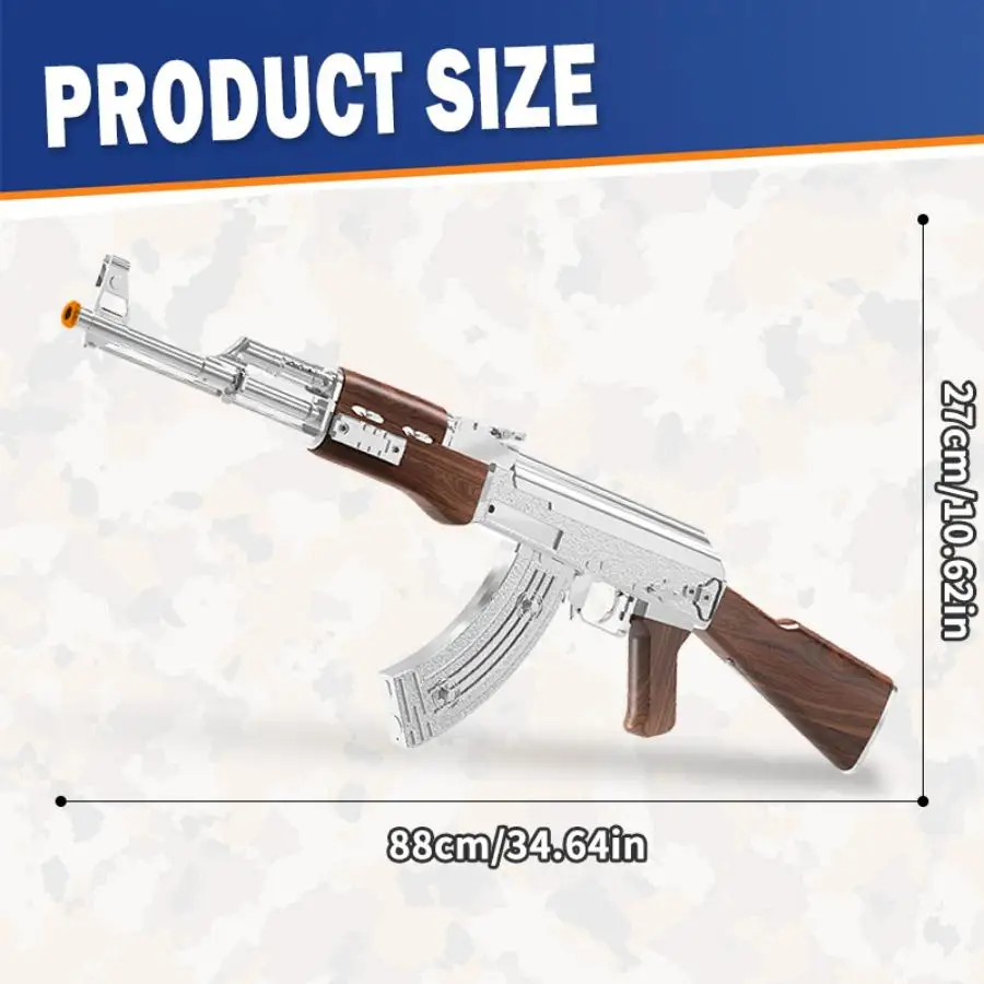 Nice Goldden Silvery Toy Gun, Electric Gel Ball Blaster/Foam Blaster, Modes Automatic & Safe Splatter Gel Ball Blaster,Cos Play