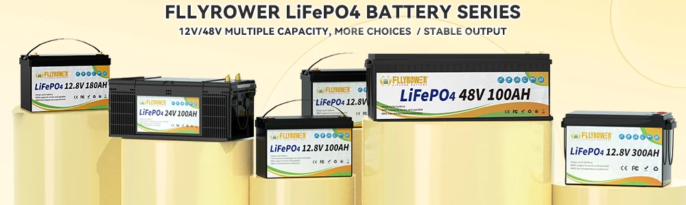 FLLYROWER 12V 168AH LiFePO4 Lithium Battery Pack With Bluetooth BMS 8000+Cycles For Touring Campers Off-Road Solar Wind Battery