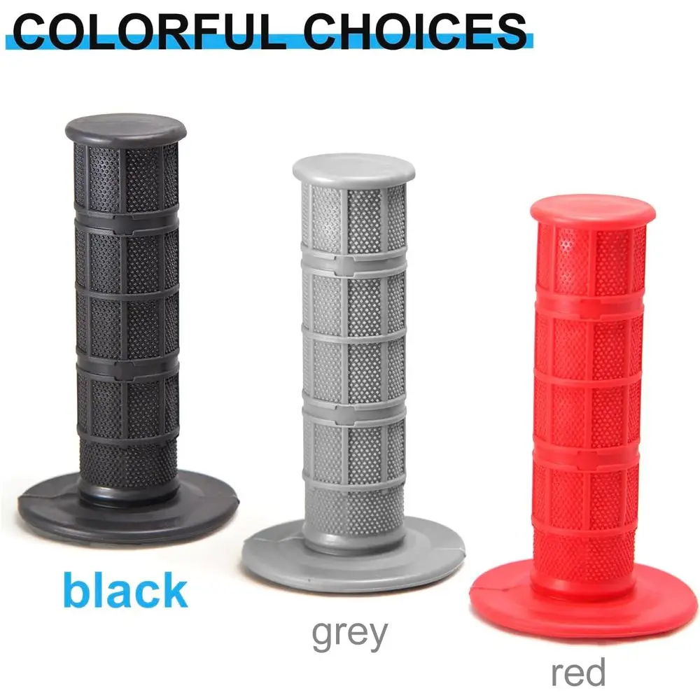 7/8" Motorcycle Hand Grips Dirt Bike Grips or CR YZ WR KX KLX Pit-Bike, Sot Rubber Hand Handlebar Grip,Black