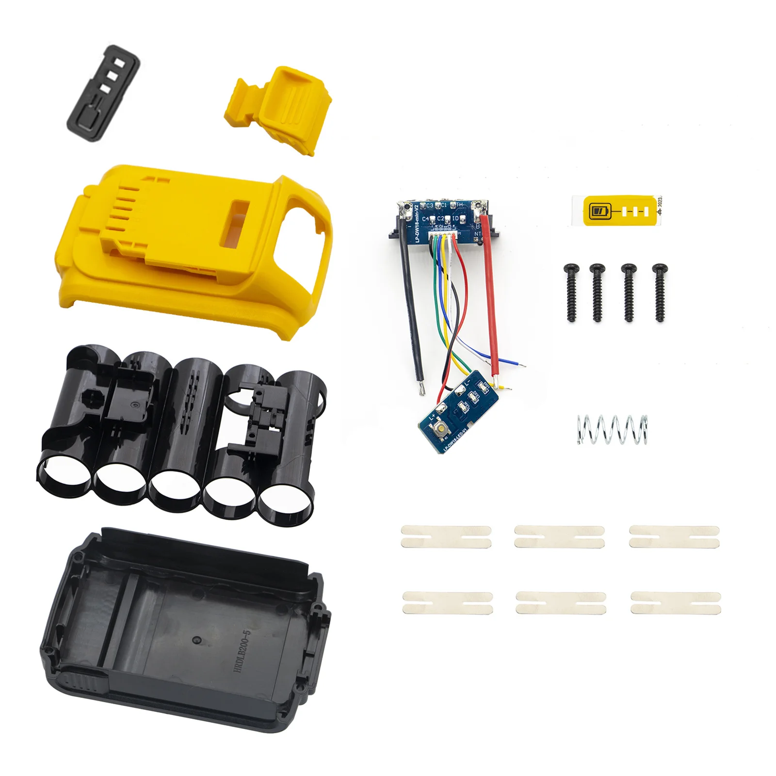 1 Set Li-Ion Plastics Battery Case For DeWalt 20V DCB201 DCB203 DCB204 DCB200 Power Tool Battery Shell Housing Case Replacement