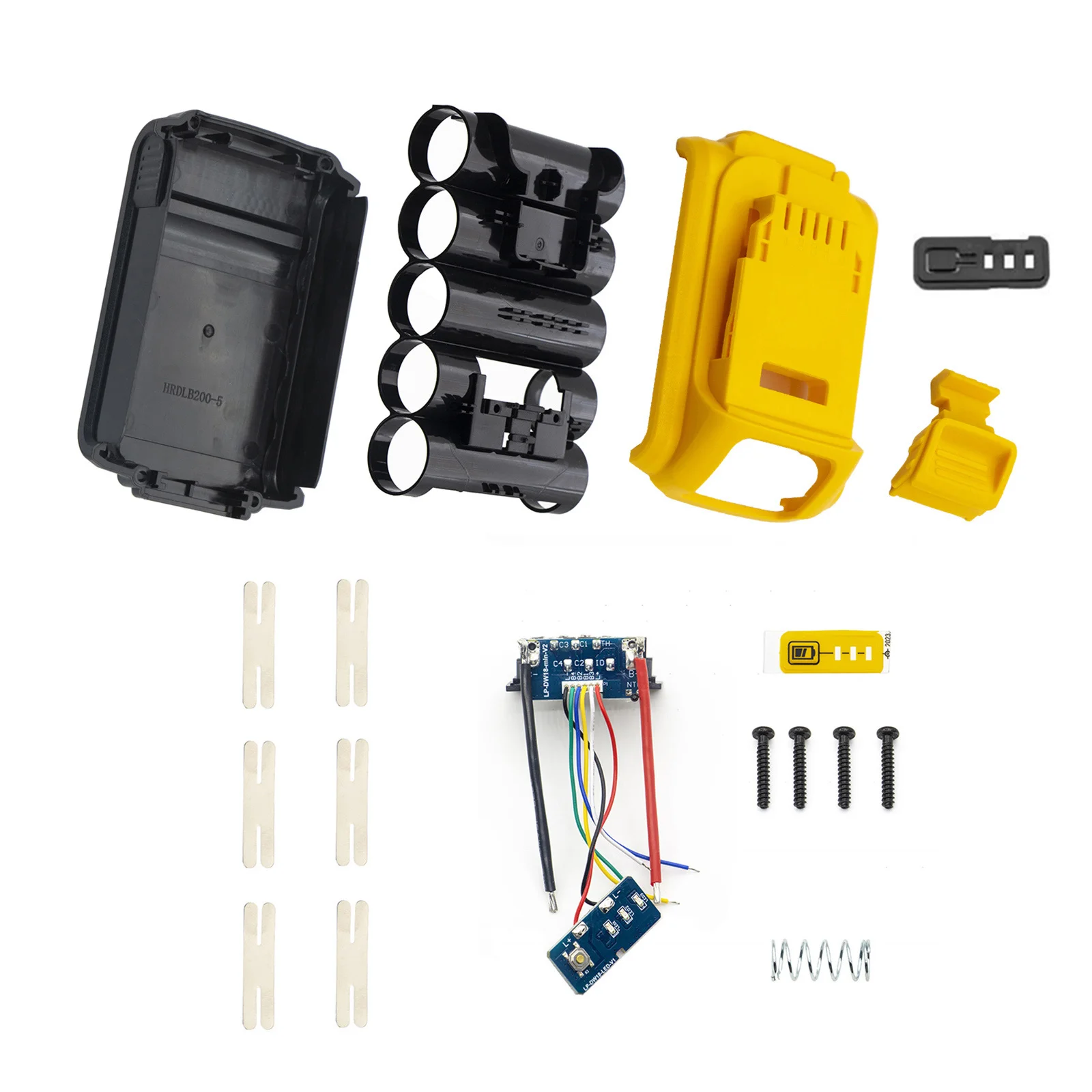 1 Set Li-Ion Plastics Battery Case For DeWalt 20V DCB201 DCB203 DCB204 DCB200 Power Tool Battery Shell Housing Case Replacement