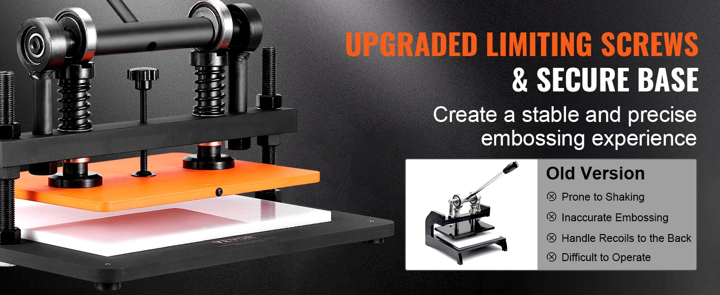 SucceBuy Leather Cutting Machine Embossing Plate Manual Die Cutter 0.47 in Pressure Stroke Leather Embossing Machine
