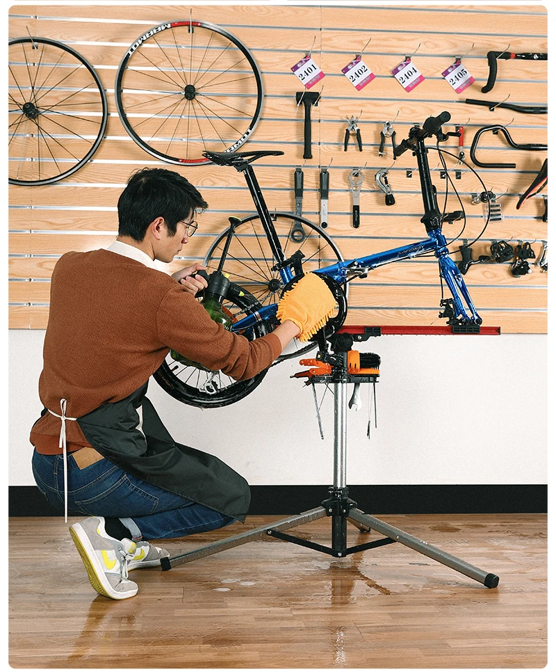 WEST BIKING Professional Mechanic Bike Repair Stand MTB Road Bicycle Maintenance Workstand Foldable Adjustable Wash Bike Rack