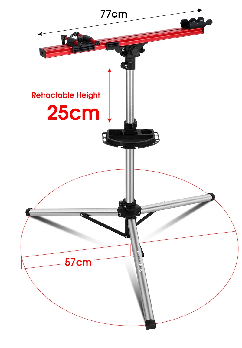 WEST BIKING Professional Mechanic Bike Repair Stand MTB Road Bicycle Maintenance Workstand Foldable Adjustable Wash Bike Rack
