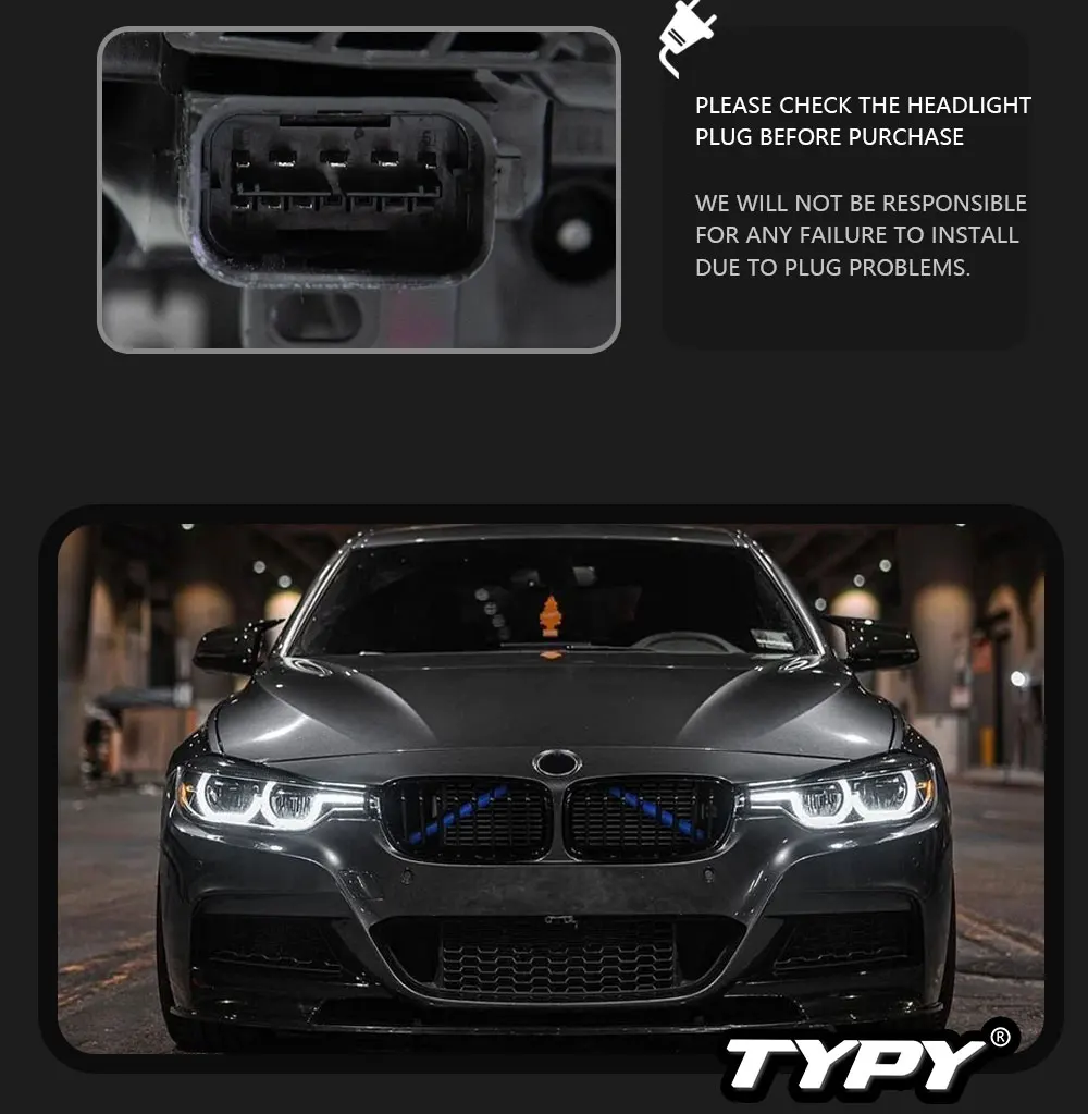 TYPY Dynamic Signal Head Lamp Automotive Accessories Upgrade Modified New LED For BMW 3 Series F30 Headlight 2012-2019