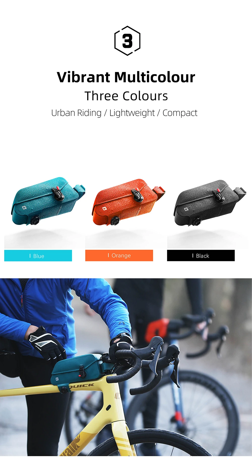 Rhinowalk Bicycle Top Tube Bag Waterproof Bike Front Frame Bag Fit MTB Road Bike Large Capacity Pannier Cycling Accessories