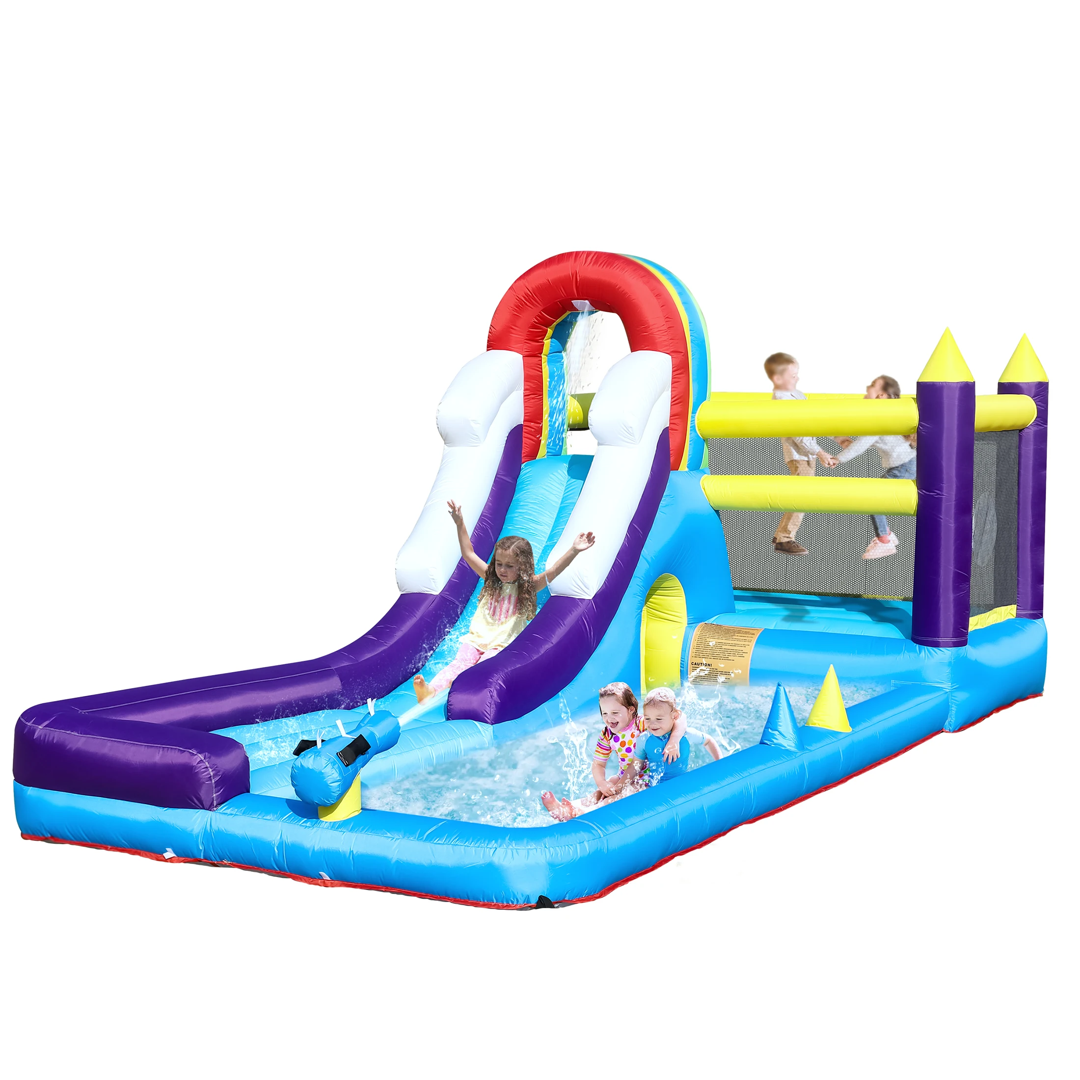 16ft Inflatable Water Slide Bounce House W/ Splash Pool for Kids Backyard Party Commercial Children's playground