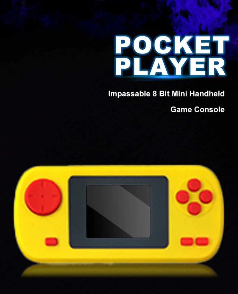 GAMINJA GC32 2.4 Inch TFT Screen Classic Retro Game Player Built-in 128 Games Portable Handheld Video Game Console
