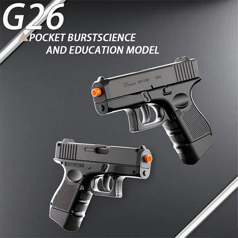 G26 toy gun, soft bullet toy gun - the perfect toy for all ages, fully accessorized, black