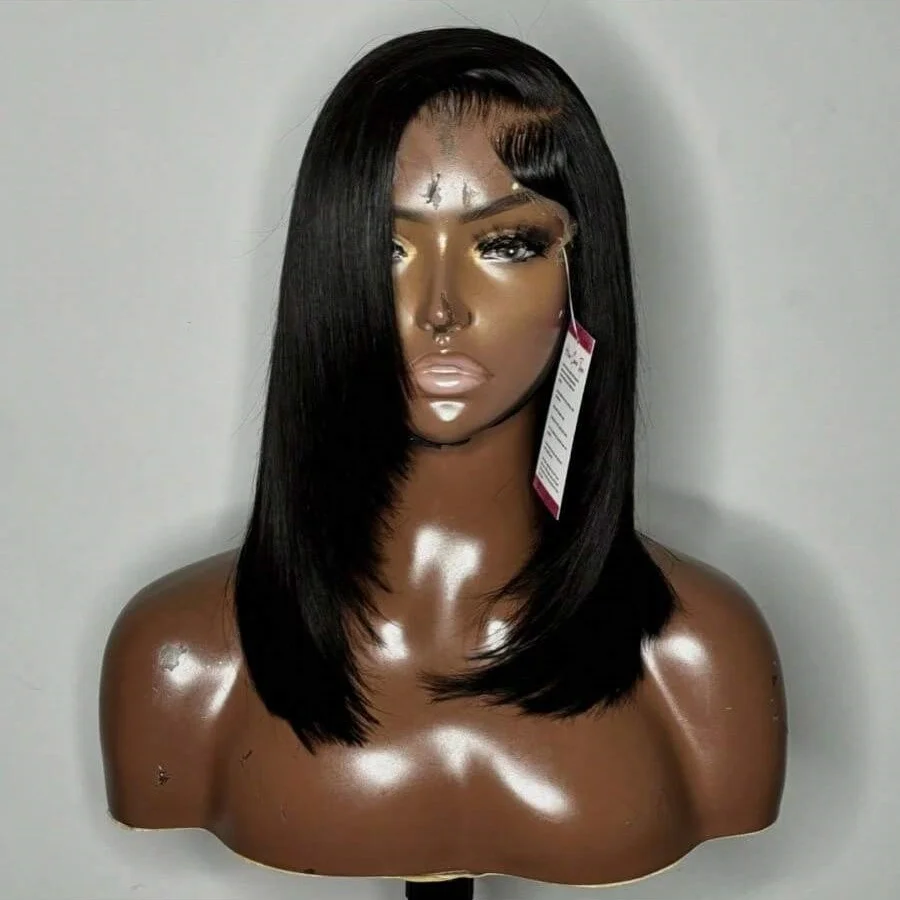 5x5 Lace Closure Wig Pre Plucked With Baby Hair Short Straight Bob Wig 8-18 Inches 13x4 Transparent Lace Frontal Wigs For Women