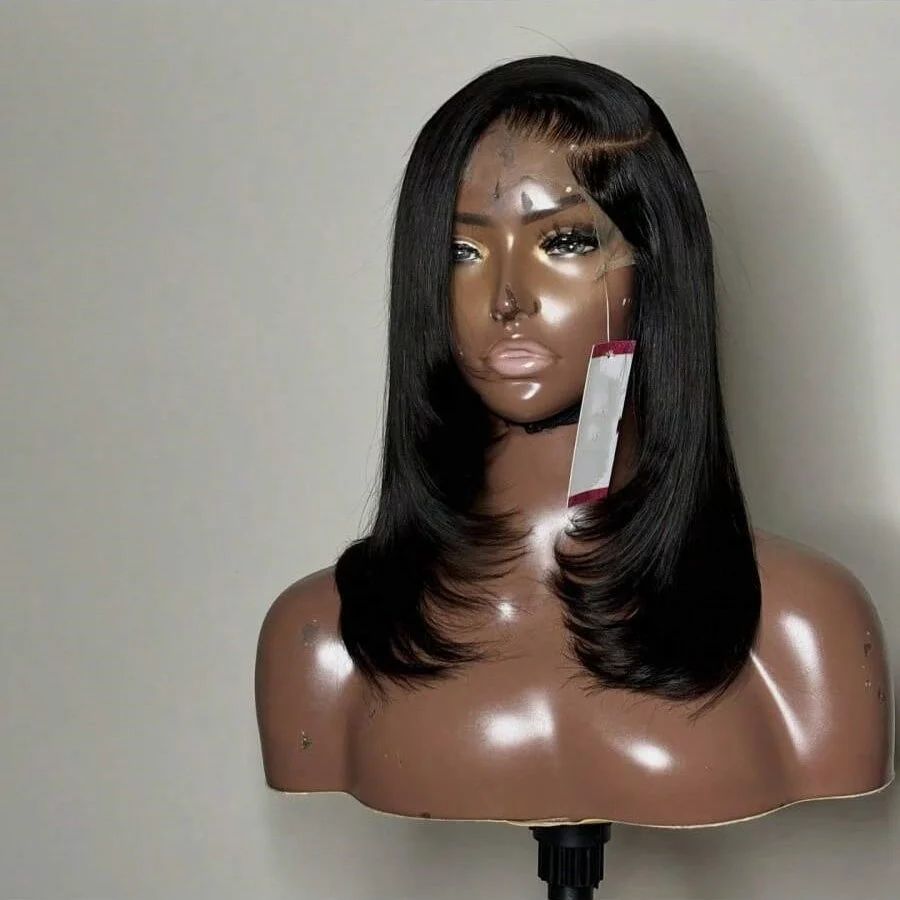 5x5 Lace Closure Wig Pre Plucked With Baby Hair Short Straight Bob Wig 8-18 Inches 13x4 Transparent Lace Frontal Wigs For Women