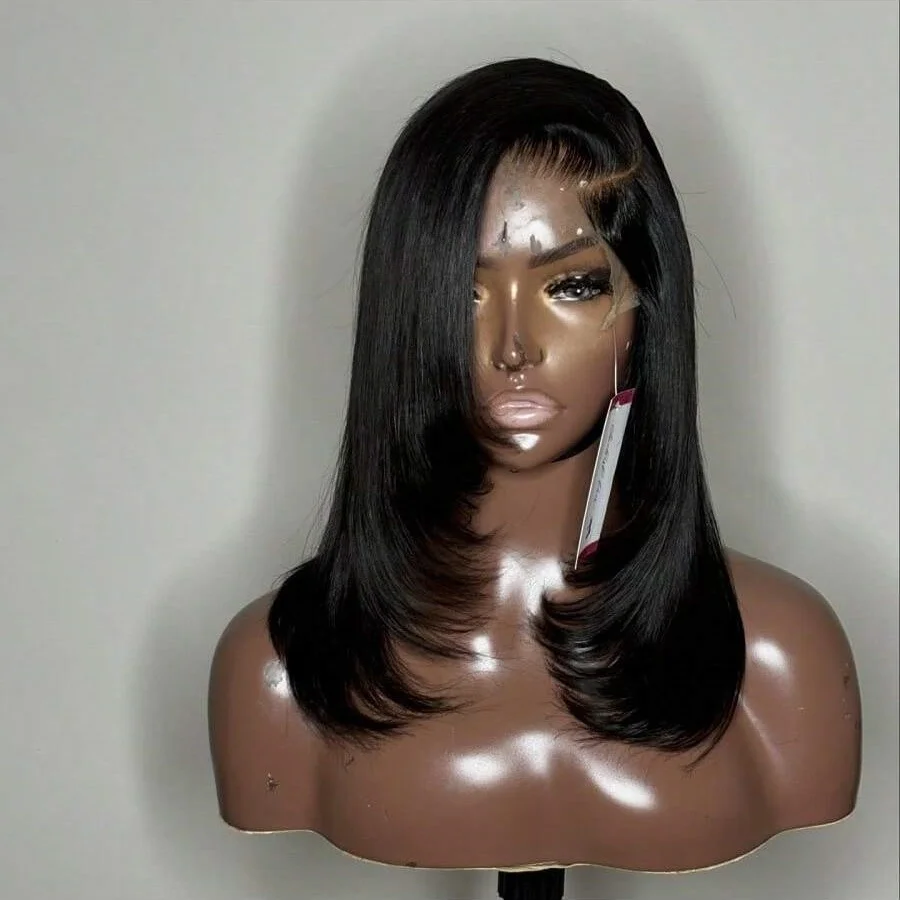 5x5 Lace Closure Wig Pre Plucked With Baby Hair Short Straight Bob Wig 8-18 Inches 13x4 Transparent Lace Frontal Wigs For Women