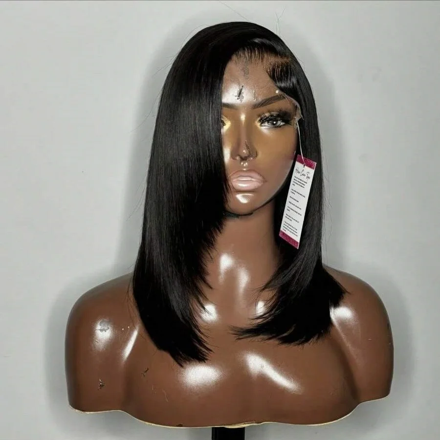 5x5 Lace Closure Wig Pre Plucked With Baby Hair Short Straight Bob Wig 8-18 Inches 13x4 Transparent Lace Frontal Wigs For Women