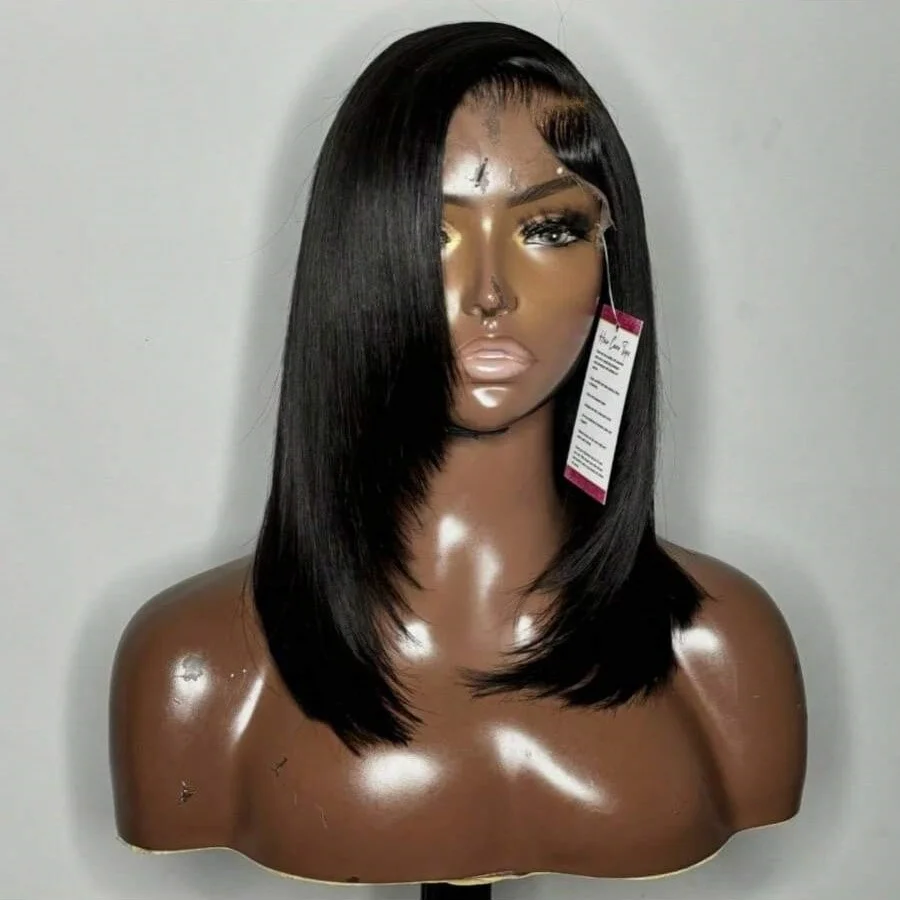 5x5 Lace Closure Wig Pre Plucked With Baby Hair Short Straight Bob Wig 8-18 Inches 13x4 Transparent Lace Frontal Wigs For Women