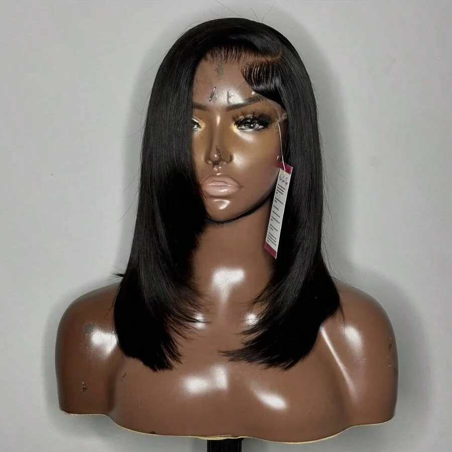 5x5 Lace Closure Wig Pre Plucked With Baby Hair Short Straight Bob Wig 8-18 Inches 13x4 Transparent Lace Frontal Wigs For Women