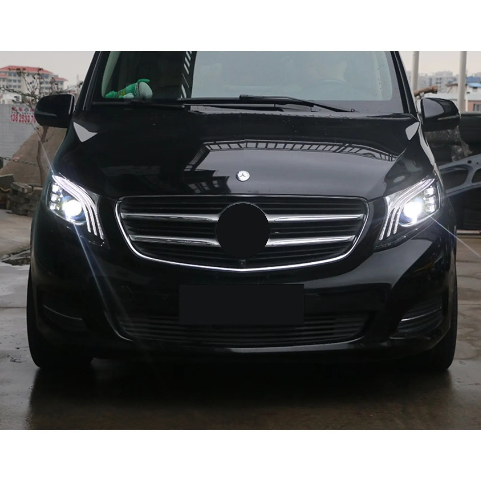 LED Headlights for Mercedes Benz Vito Metris 2016-2023 Sequential Turn Signal Projector Front Lamps Pair Assembly