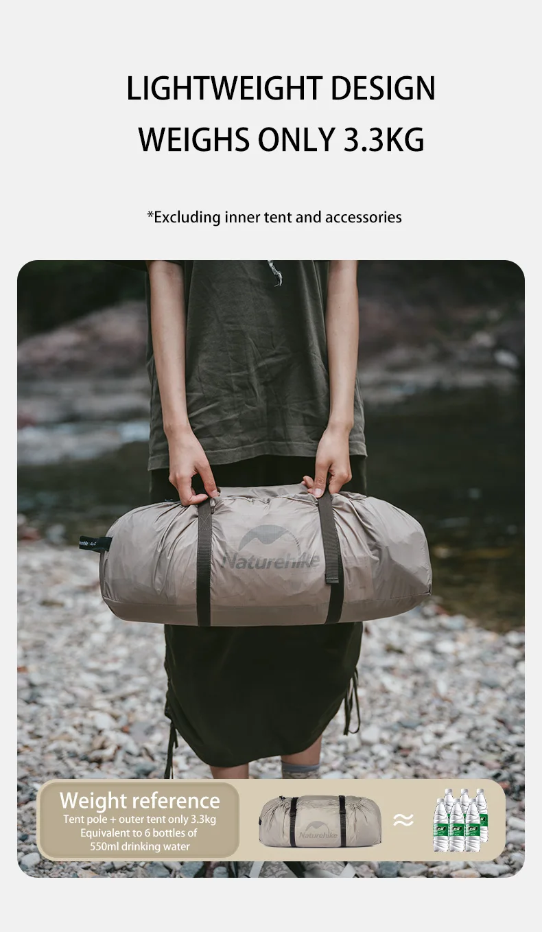 Naturehike Massif Hot Tent with Stove Jack Waterproof Windproof 4 Season Tent 2 Person Cold Weather Winter Tents for Camping