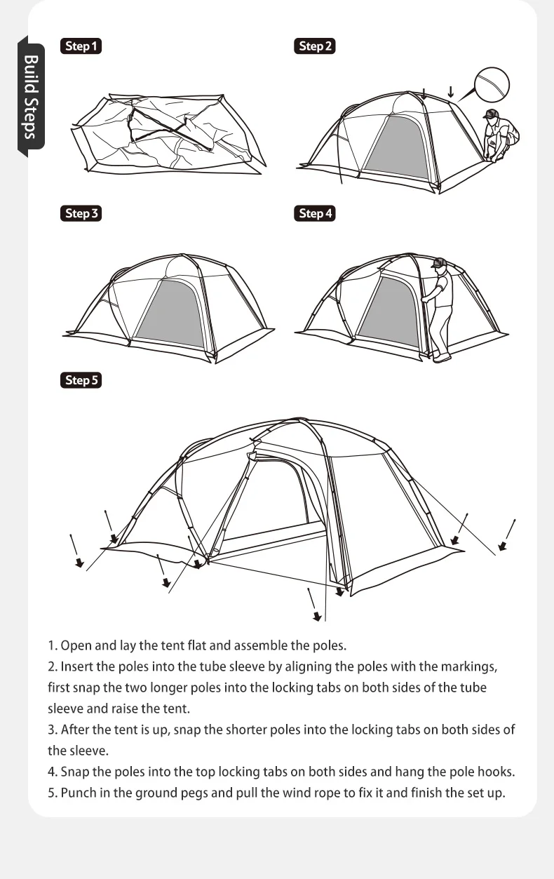 Naturehike Massif Hot Tent with Stove Jack Waterproof Windproof 4 Season Tent 2 Person Cold Weather Winter Tents for Camping