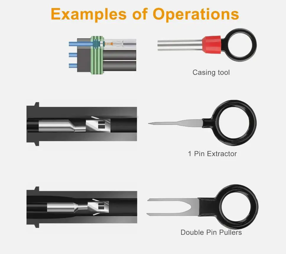 New 100 PCS Car Terminal Removal Repair Tools Electrical Wiring Crimp Connector Pin Extractor Kit Keys Automotive Plug Pullers