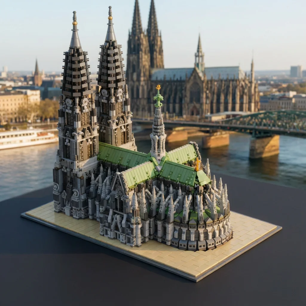 8614PCS Cologne Cathedral Building Blocks Gothic Church Architecture Modular Model Kit ,Assembly Toys for Adults Gift Home Decor