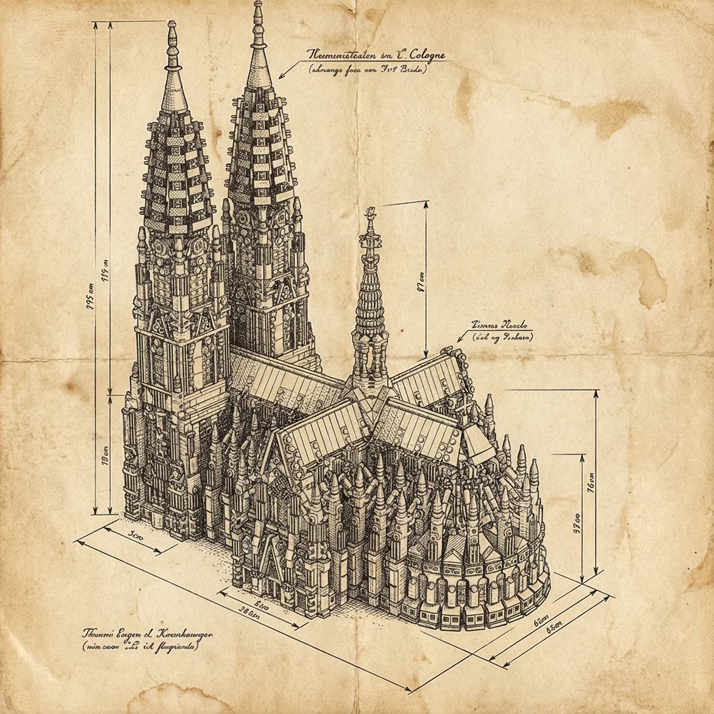 8614PCS Cologne Cathedral Building Blocks Gothic Church Architecture Modular Model Kit ,Assembly Toys for Adults Gift Home Decor