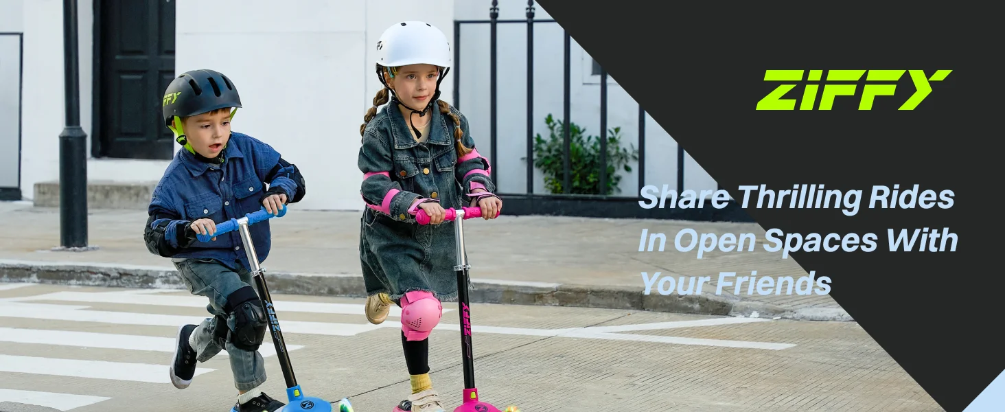 Joyfy Kids Multicolor 3 Wheel Scooter Toddler Kick Scooters with LED Light-Up Wheels for Boys and Girls Gift 5 Adjustable Height