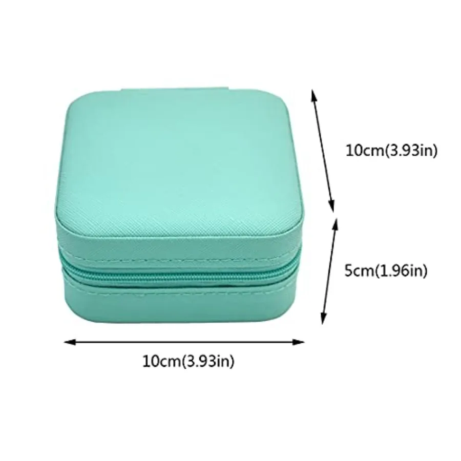 Mini Jewelry Travel Case Small Portable Jewellry Organizer Box Portable Display Storage Box for Rings Earrings Necklaces Gifts
