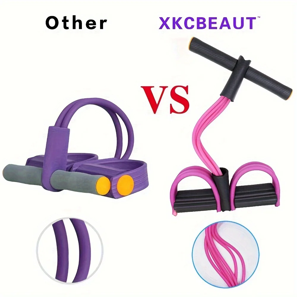 6-Tube Resistance Band, Multi-Functional Elastic Yoga Pull Rope for Arms, Legs, Waist & Abs, Durable Latex Fitness Equipment