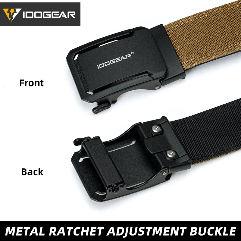 IDOGEAR SPORTS Quick-Adjust Tactical Ratchet Belt | Heavy-Duty 1.75" 1000D Nylon for EDC, CCW & Duty Use 3439